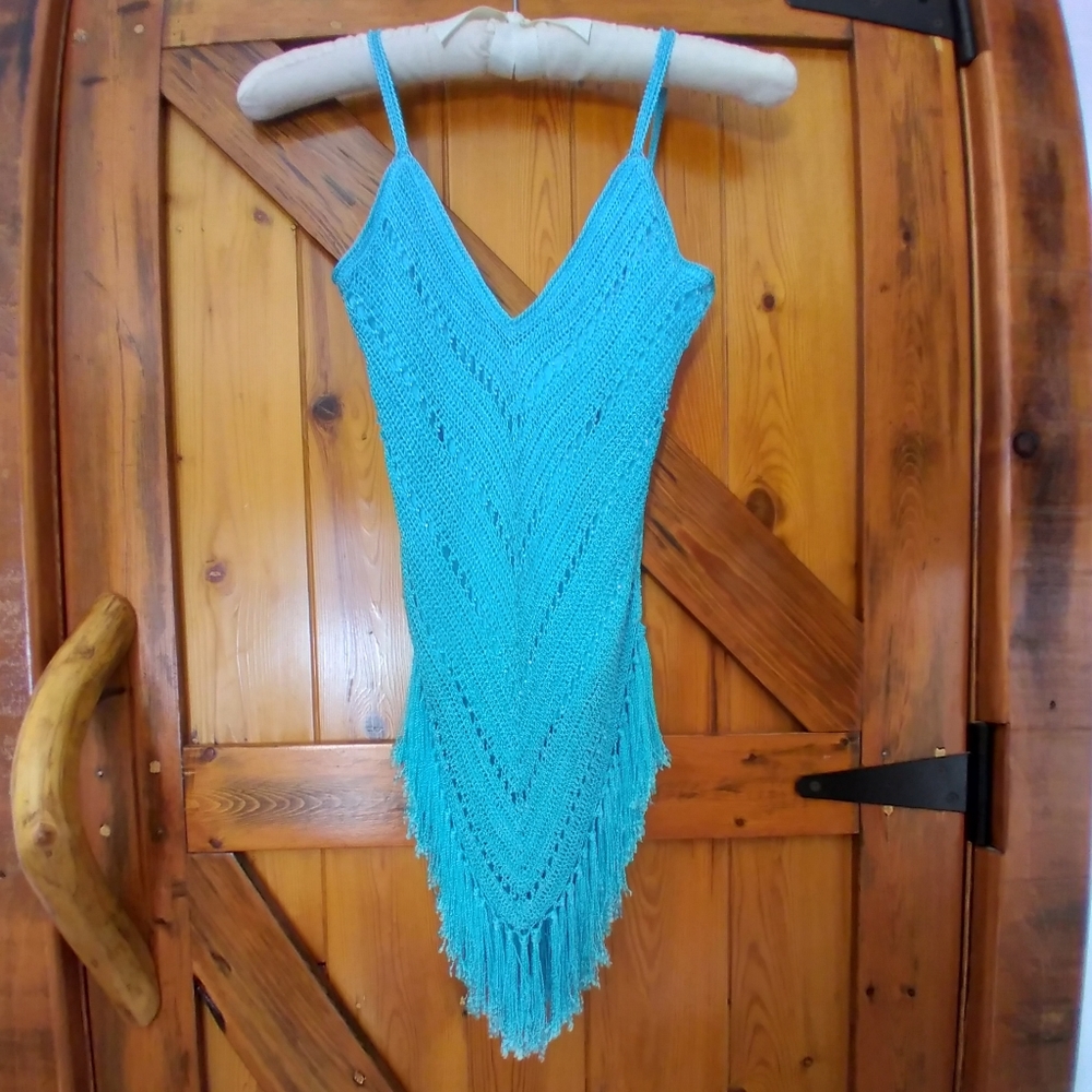 Fringed Crochet and Beaded Top